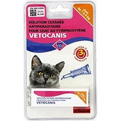 Solution cutane antiparasitaire pour chat