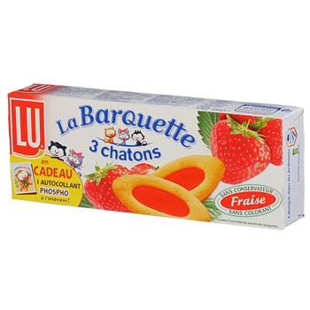 Biscuit barquette Lu 3 Chatons Fraise 120g