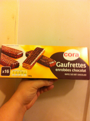Cora gaufrettes enrobées chocolat 150g