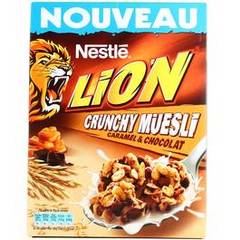 Céréales muesli caramel chocolat Lion