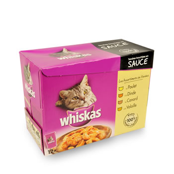 Pâtée pour chats tendres bouchées en sauce viandes Whiskas