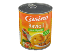 casino ravioli aux 4 legumes sauces tomates olives 800g