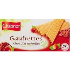 Chabrior, Gaufrettes fines fourrées au chocolat-noisettes, la boite de 4 sachets - 160 g