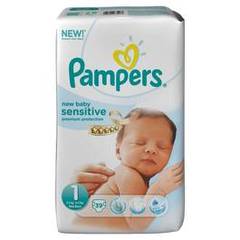 Pampers new baby sensitive geant t1 3/6 kg x39