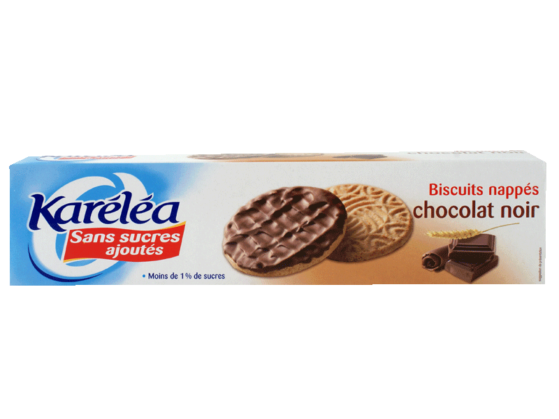 Sans Sucres Ajoutes - Biscuits nappes Chocolat noir Moins de 2% de sucres
