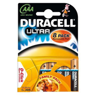 Piles alcalines LR03 AAA Ultra M3 DURACELL, 8 unites