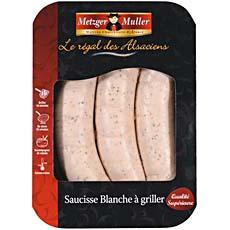 Saucisses blanches a griller METZGER MULLER, 3 pieces, 330g
