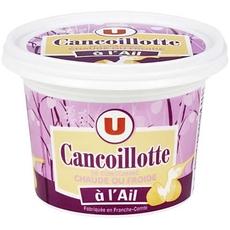 Cancoillotte a l'ail au lait thermise U, 4%MG, 250g