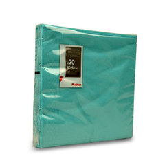 Serviette en papier turquoise - 20 serviettes 40cm x 40cm