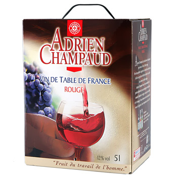 Vin rouge Adrien Champaud De table bag in box 5l