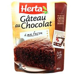 Pâte à gâteau chocolat liquide HERTA, 560g