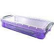 Boîte de rangement pour stylo, en plastique, 0,55 litres, violet transparent