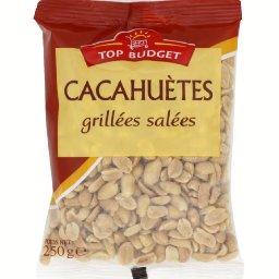 Cacahuetes grillees salees, le sachet,250g