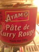 Pate de curry rouge AYAM, pot de 185g