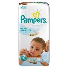 Pampers, Couches New Baby, taille 2 : 3-6 kg, le paquet de 48