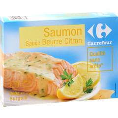 Saumon sauce beurre citron, qualite sans arete