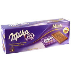 Chocolat au lait MILKA, 24 mini-tablettes de 10g