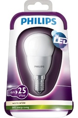 Philips - Ampoule LED Sphérique Dépolie - Culot E14 - 4W Consommés (Équivalent 25W Incandescent) - 2700 Kelvin