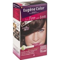 Eugène Color, Les Ton sur Ton - Crème colorante, marron glacé n°34, la boite de 163 g