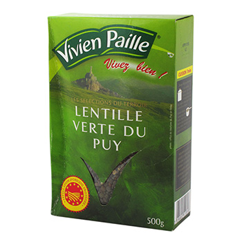 Lentilles vertes du Puy AOP VIVIEN PAILLE, 500g