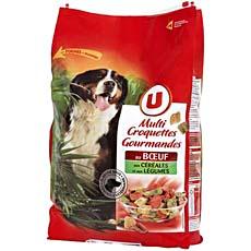 Multi croquettes Gourmandes pour chien adulte U, 10kg