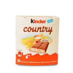 Country - Barres chocolatées - 9 barres Au lait et aux céréales