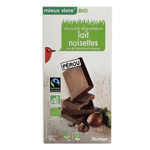 Auchan Bio chocolat au lait noisettes 100g