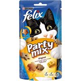 FELIX Party Mix Original : Poulet, Foie, Dinde - 60 g - Friandises pour chat - Lot de 8