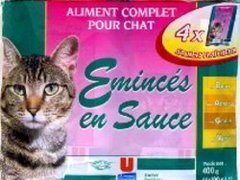 Aliment pour chat Eminces en sauce au boeuf, agneau, veau et gibier U, 4x100g