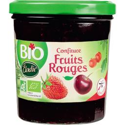 Confiture extra de 3 fruits rouges, certifie AB, le bocal de 360g