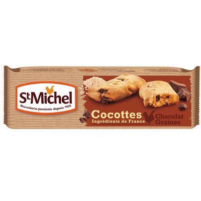 Biscuits Cocottes au chocolat et graines ST MICHEL, 140g