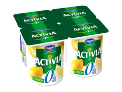 Activia yaourt bifidus au citron 0% de mg 4 x 125g