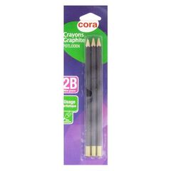 Cora 3 crayons graphite 2 b