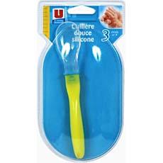 Cuillere douce a embout silicone U, vert