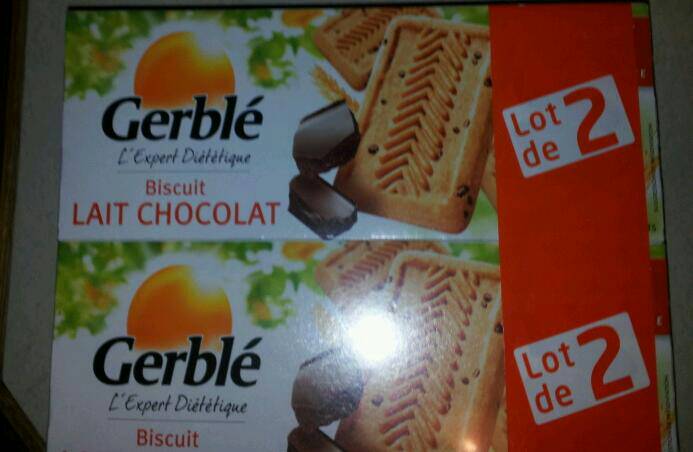 GERBLE Biscuits chocolat au lait, 230 g 2 achetés = 1 offert 2 achetés = 1 offert