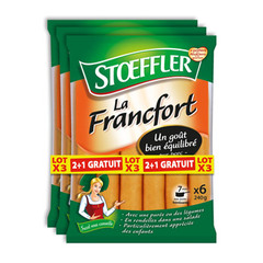 Stoeffler saucisse de francfort 2x6 720g