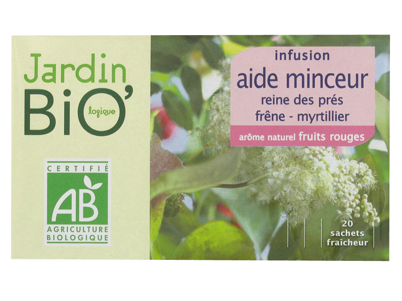 Jardin BiO' infusion aide minceur reine des pres frene myrtillier 30g