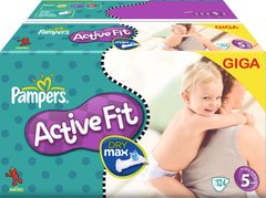 Pampers - 81223491 - Active Fit Couches - Taille 5 Junior (11-25 kg) Gigapack x124