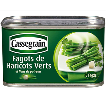 Fagots de haricot vert et lien de poireau CASSEGRAIN, 220g