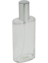 Fantasia - 46193 - Flacon en verre transparent - Ovale - Avec vaporisateur et capuchon argenté - Contenance 100...