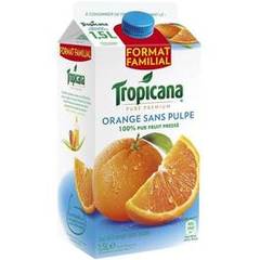 Tropicana pure premium orange sans pulpe 1,5l