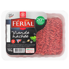 Viande bovine francaise Ferial hachee 20%mg 700g