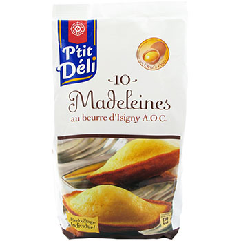10 Madeleines beurre P'tit Deli 250g