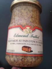 Moutarde de Dijon au pain d'epices au miel EDMOND FALLOT, pot de 205g