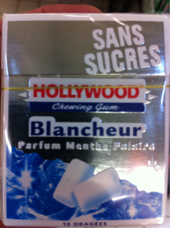 Hollywood blancheur chewing gum menthe polaire