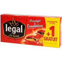 Cafe moulu Legal Prestige 3x250g