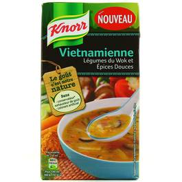 Knorr, Soupe Vietnamienne, legumes du wok et epices douces, la brique de 1 l