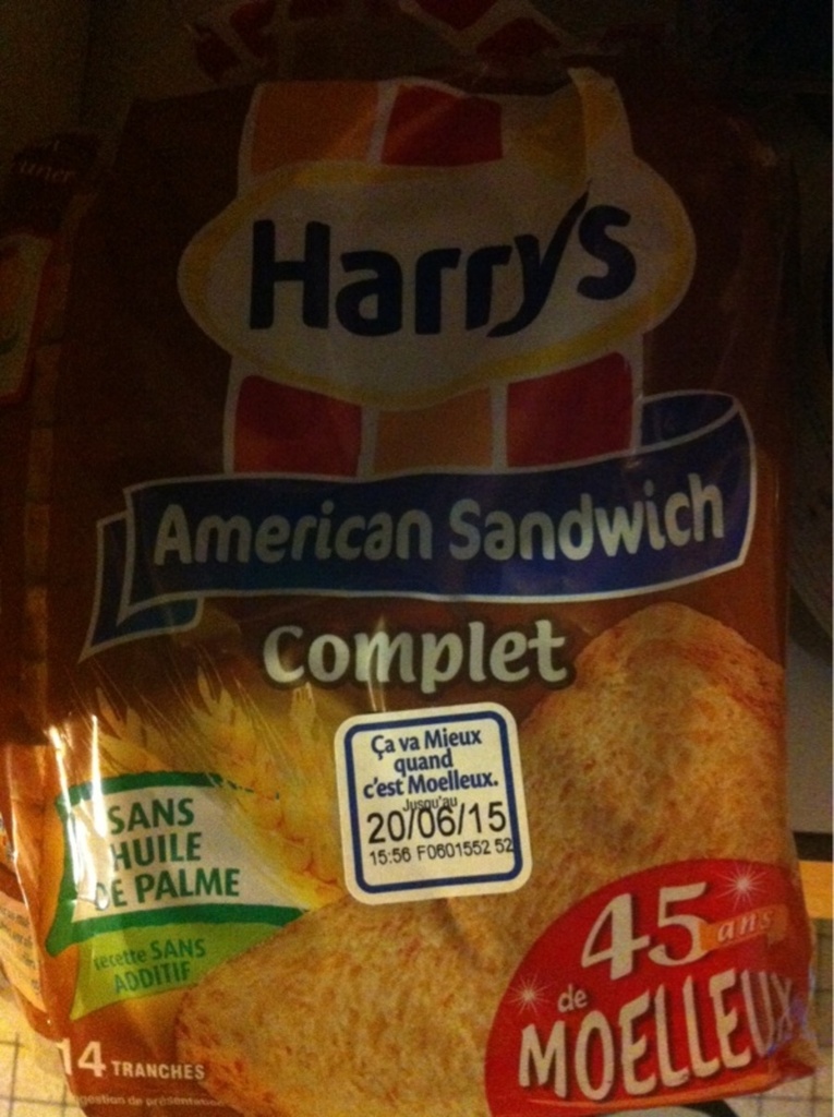 HARRYS AMERICAN SANDWICH COMPLET 600G