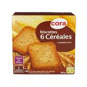 Cora biscottes 6 céréales 36 tranches 300g Envoi Rapide Et Soignée ( Prix Par Unité )