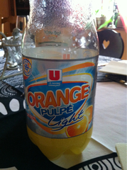 U Soda light pulpe a l'orange U, 1,5l